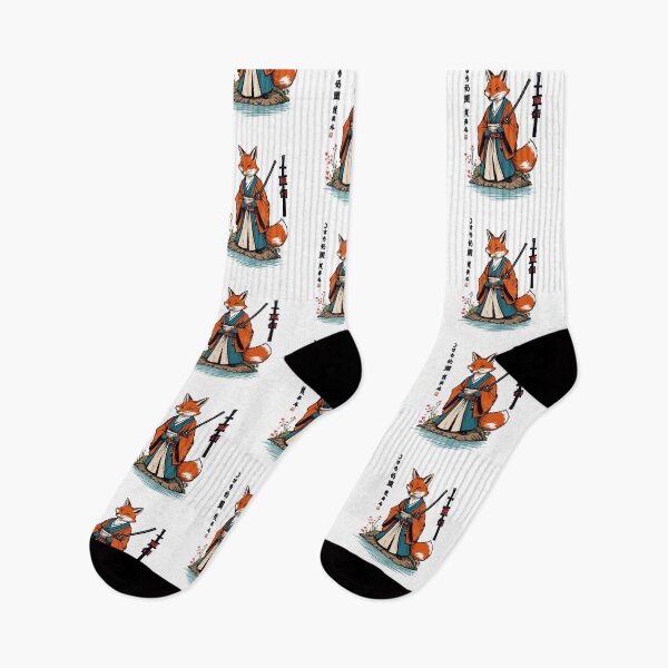 Item preview, Kitsune Samurai Fox Vintage Ukiyo-e Style designed and sold by LuminOrb.