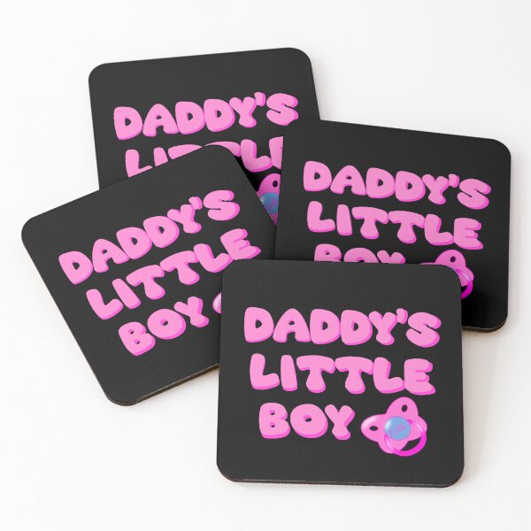 Item preview, Daddy’s Little Boy with pacifier in pink designed and sold by 1DaisyChainLane.
