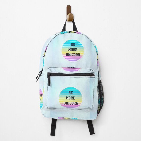 Item preview, Be more unicorn logo sci-fi pastel rainbow designed and sold by cheekylorns.