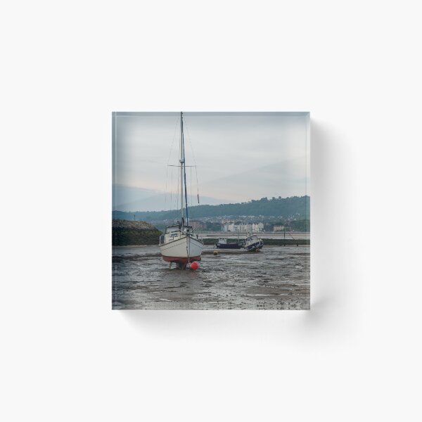 Item preview, Boats moored at Rhos-on-Sea at low tide. designed and sold by RobThorley.