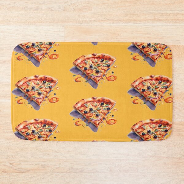 Item preview, Un delicioso trozo de pizza con fondo amarillo designed and sold by Rose Design & Photos.