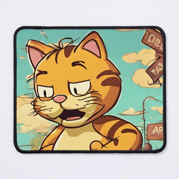 Item preview, A red cat walks down the street designed and sold by Purpleflex.