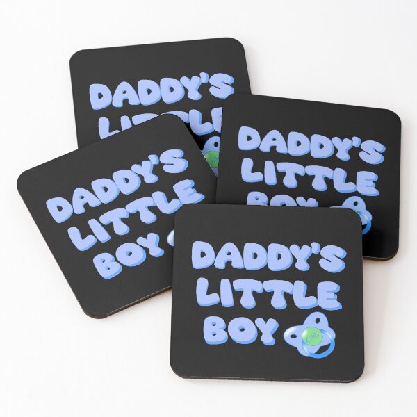 Item preview, Daddy’s Little Boy with pacifier in blue designed and sold by 1DaisyChainLane.