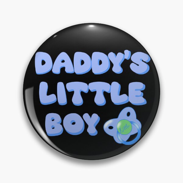 Item preview, Daddy’s Little Boy with pacifier in blue designed and sold by 1DaisyChainLane.