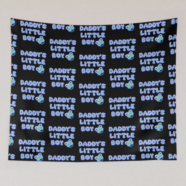 Item preview, Daddy’s Little Boy with pacifier in blue designed and sold by 1DaisyChainLane.