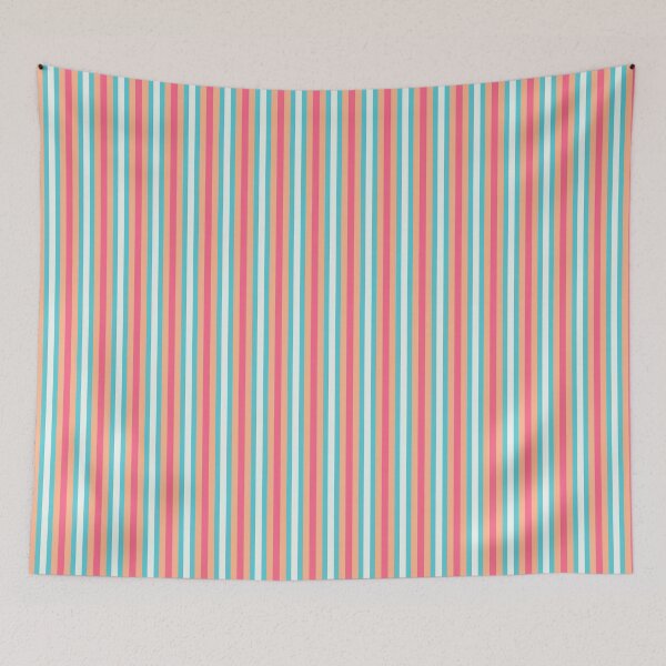Item preview, Geometric Sunset on Sea Bright Colorful Vertical Stripes designed and sold by Triplicate Limited.