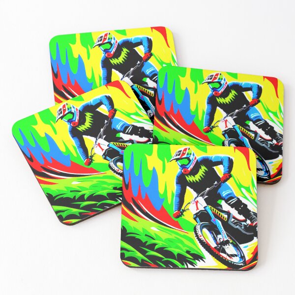 Item preview, Rainbow Trails: Multi-Coloured Biking Design designed and sold by GrizzlyCollective.