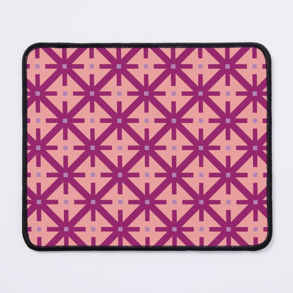 Item preview, Modern Geometric Diamond Mesh Line Pattern in Coral and Mulberry Pink  designed and sold by scome.