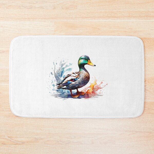 Item preview, A drake as a digital watercolor - white background designed and sold by Rose Design & Photos.
