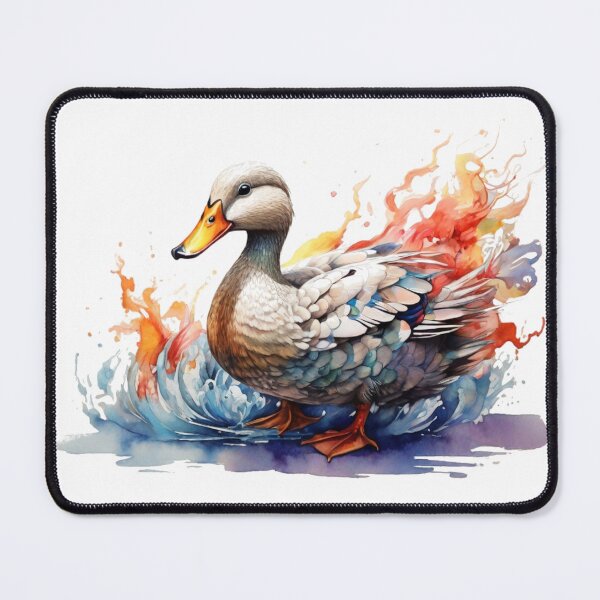Item preview, A duck as a digital watercolor - white background designed and sold by Rose Design & Photos.
