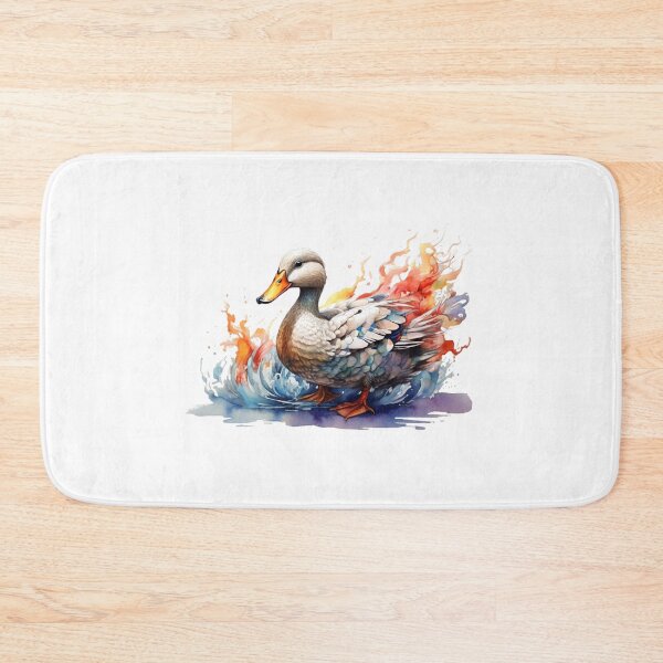 Item preview, A duck as a digital watercolor - white background designed and sold by Rose Design & Photos.