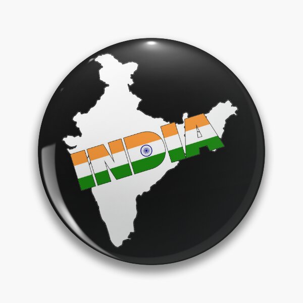 Item preview, India Flag Map  designed and sold by AnimalsDH305.