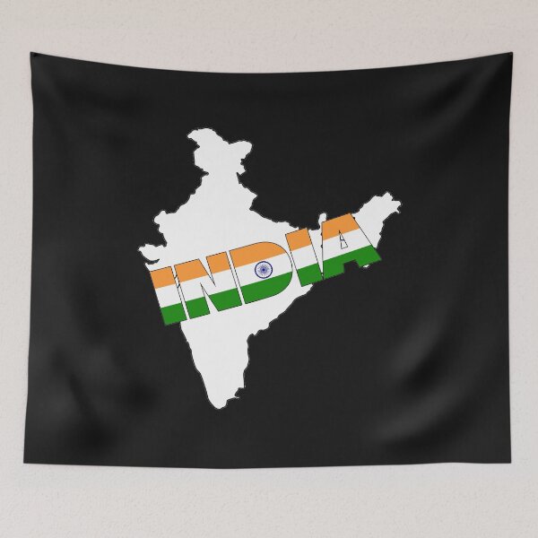 Item preview, India Flag Map  designed and sold by AnimalsDH305.