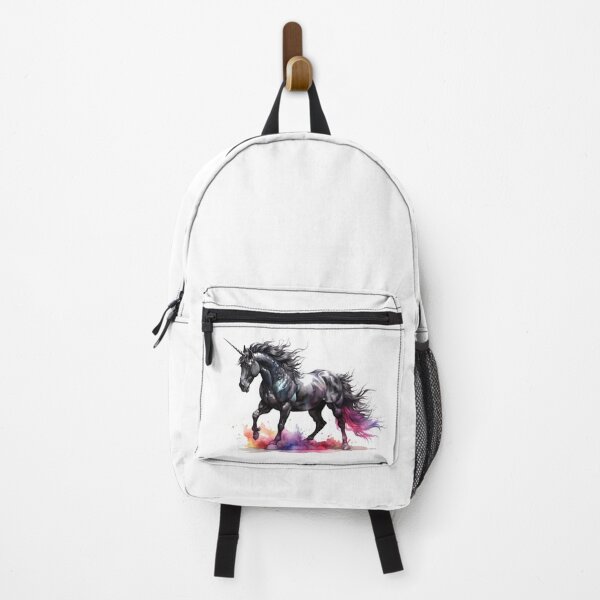 Item preview, a black unicorn as a digital watercolor - white background designed and sold by Rose Design & Photos.