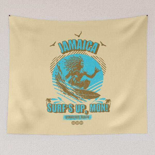 Item preview, Jamaica Surfs Up Mon! designed and sold by SavvyEarth.