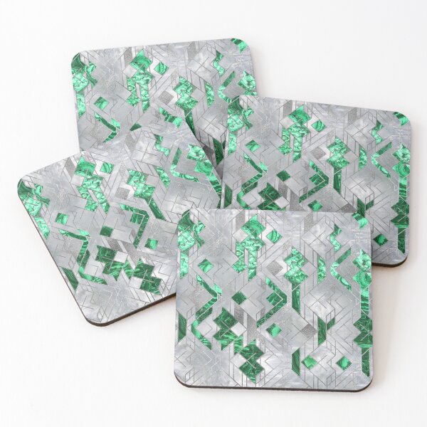 Item preview, Abstract Geometric Malachite and Mother of pearl  designed and sold by Nartissima.