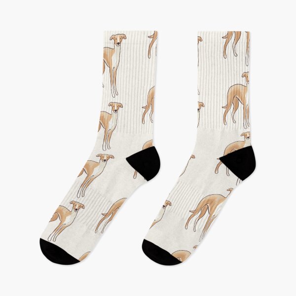 Item preview, Fawn and white italian greyhound illustration  designed and sold by Artofmayara.