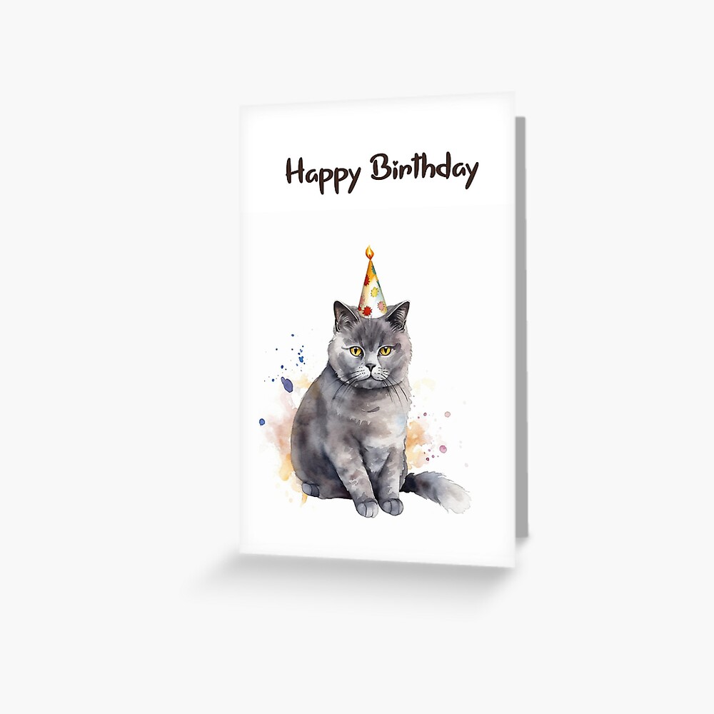 Premium Vector | British Shorthair, Cat With Blue Eyes, Watercolor, Vector - View #3