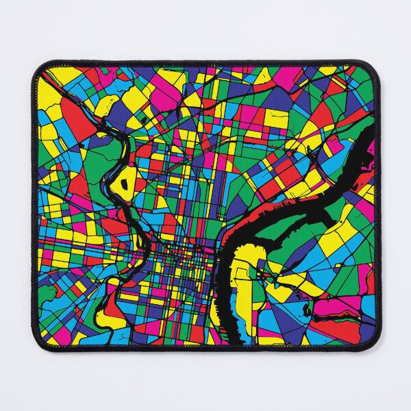 Item preview, Philadelphia City Map - Colorful Abstract Art Print designed and sold by Stadify.