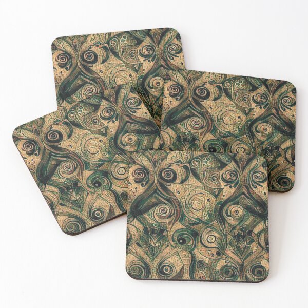 Item preview, Loops, curls and spirals vintage art designed and sold by WatercolourLily.