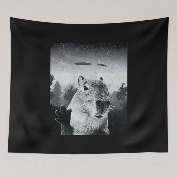 Item preview, Capybara UFO funny graphic design weird art designed and sold by alenaz.