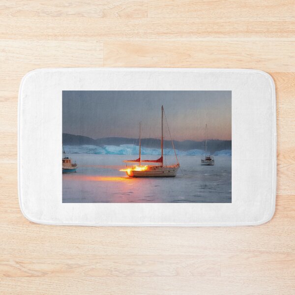 Item preview, Boat on fire, on the water. designed and sold by Nomad-Maynard.