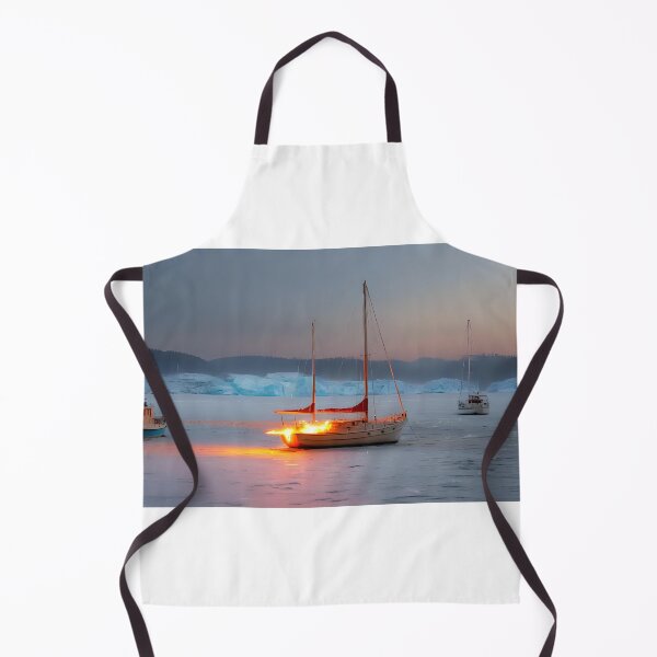 Item preview, Boat on fire, on the water. designed and sold by Nomad-Maynard.