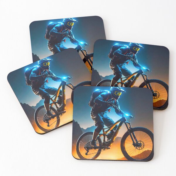 Item preview, Neon Night Ride: MTB Racer designed and sold by GrizzlyCollective.