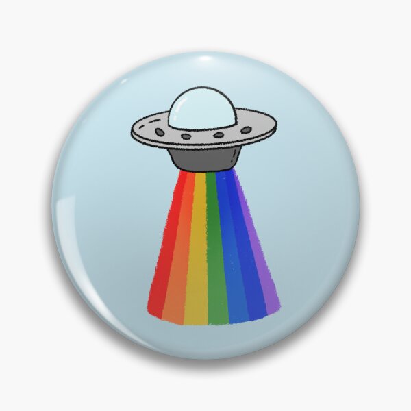 Item preview, Rainbow UFO Drawing designed and sold by SageKimIllust.