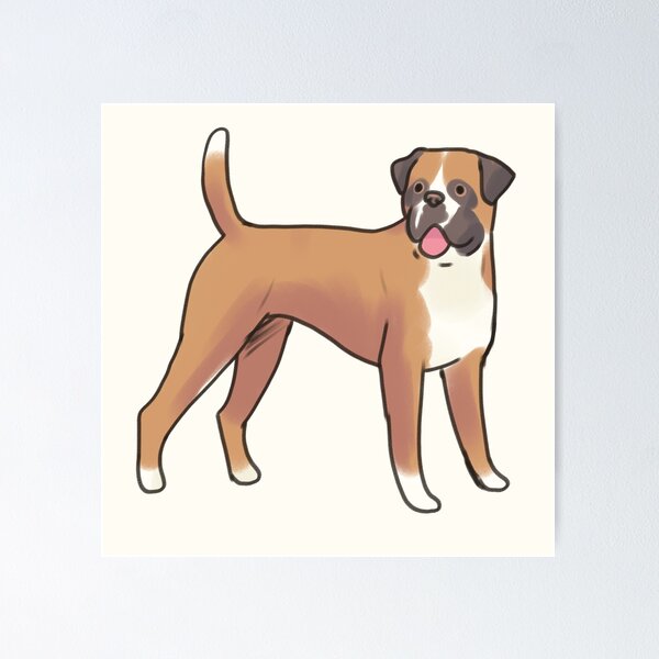 Item preview, Cute Boxer dog art  designed and sold by Artofmayara.