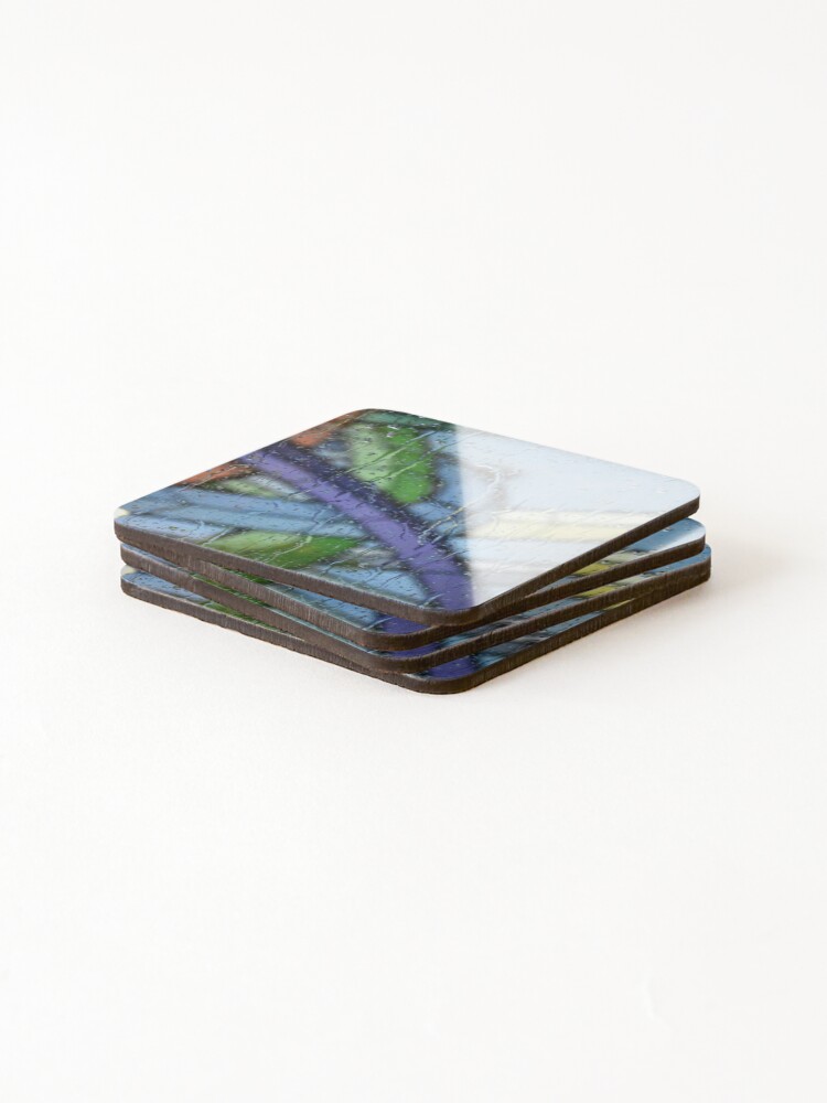 Thumbnail 4 of 5, Coasters (Set of 4), Abstract Train Window designed and sold by MercerImages.