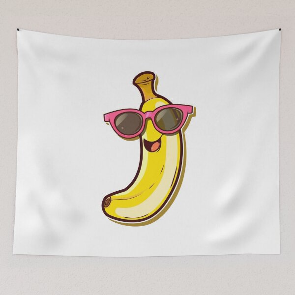 Item preview, Banana With Pink Glasses designed and sold by NicolasGlowArt.
