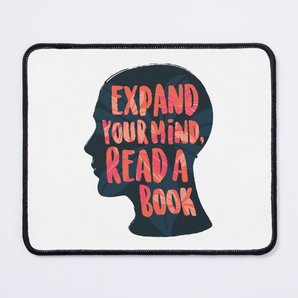 Item preview, Expand your Mind Read a Book Red saying for all BookLover designed and sold by AnceUmalasa.