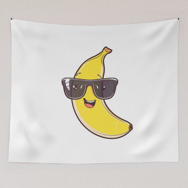 Item preview, Yellow Banana With Glasses  designed and sold by NicolasGlowArt.