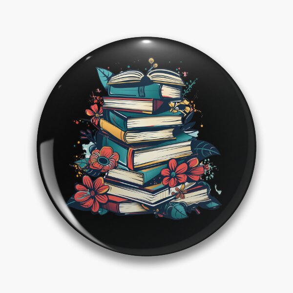 Item preview, Book stack with flowers for booklover reading book designed and sold by AnceUmalasa.
