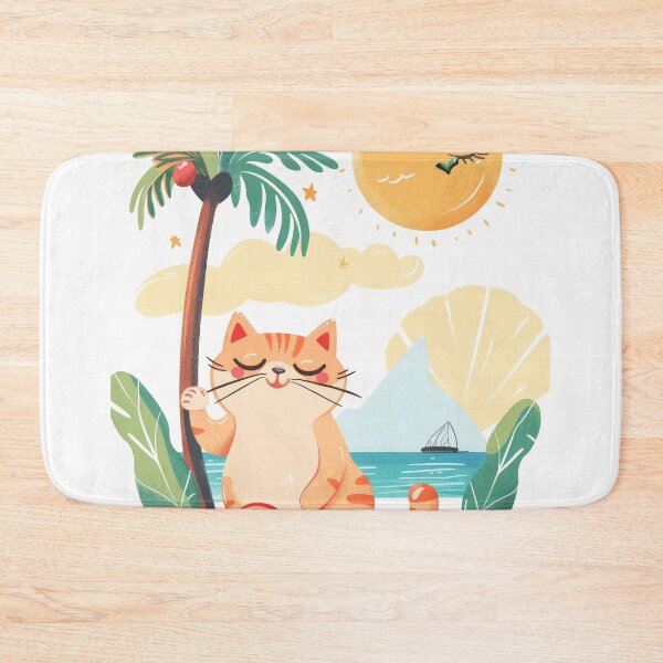 Item preview, cat on the beach designed and sold by Ladidia.