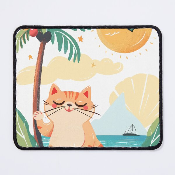 Item preview, cat on the beach designed and sold by Ladidia.