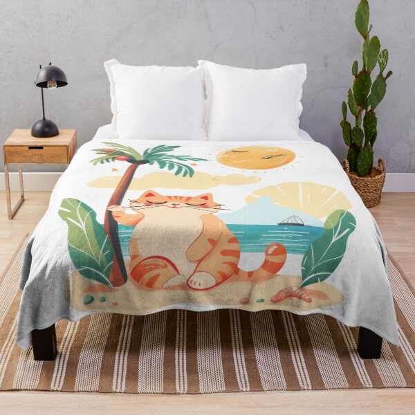 Item preview, cat on the beach designed and sold by Ladidia.
