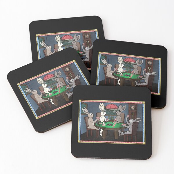 Item preview, Marginalia Rabbits playing poker designed and sold by MargiKnights.
