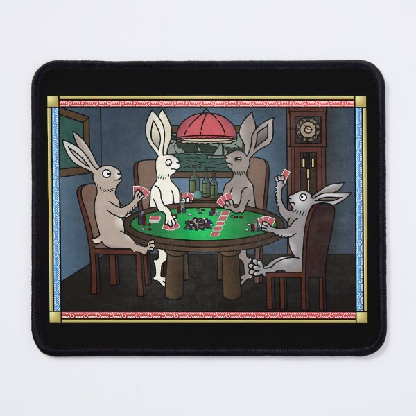 Item preview, Marginalia Rabbits playing poker designed and sold by MargiKnights.
