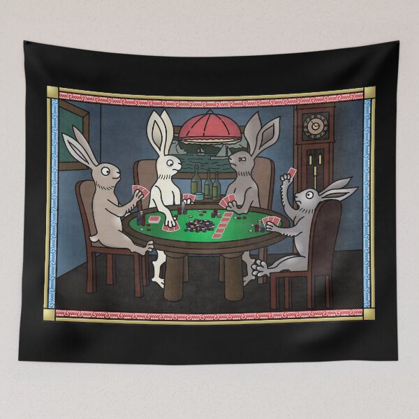 Item preview, Marginalia Rabbits playing poker designed and sold by MargiKnights.