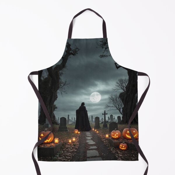 Item preview, Sinister Graveyard Specter Eerir Halloween Pumpkin Scene designed and sold by EnchantedVista.