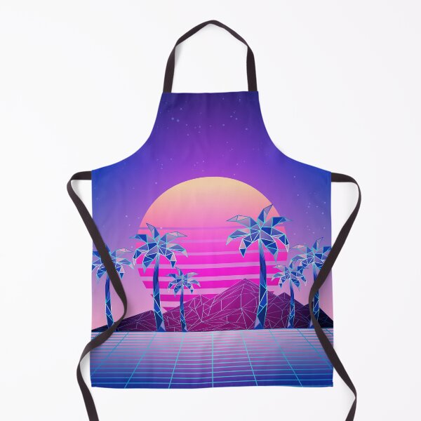 Item preview, Vaporwave low poly Palm trees and mountains designed and sold by AnnArtshock.