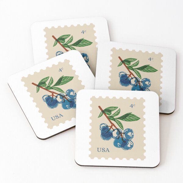 Item preview, blueberry USA stamp designed and sold by designsbycloudy.