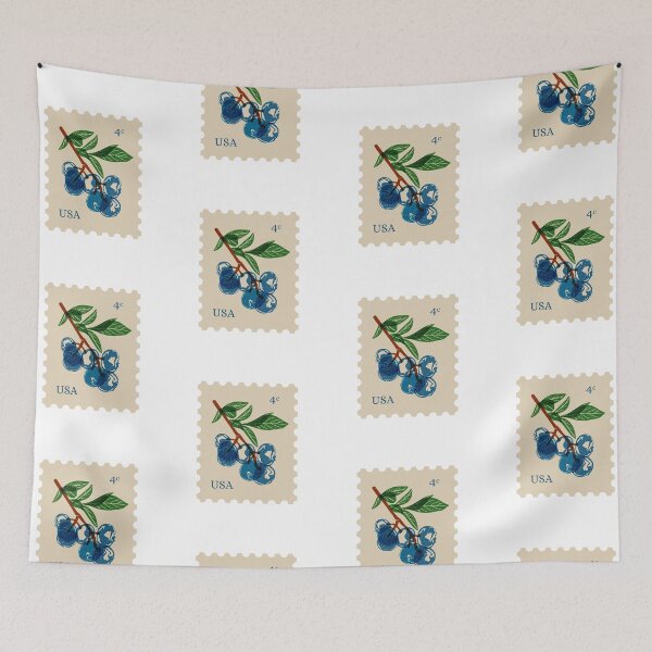 Item preview, blueberry USA stamp designed and sold by designsbycloudy.