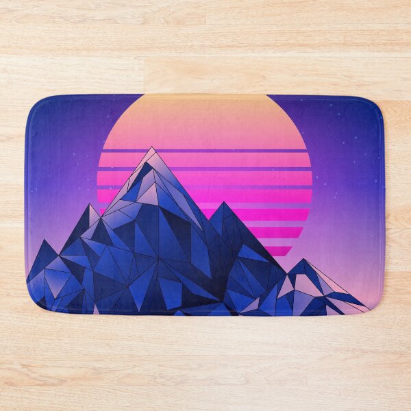 Item preview, Low poly mountains Vaporwave designed and sold by AnnArtshock.