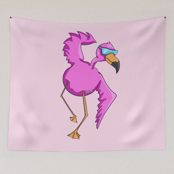 Item preview, Dancing Flamingo - light background designed and sold by Themys24.