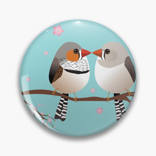 Item preview,  A cute couple of egg shaped zebra finches designed and sold by Bwiselizzy.
