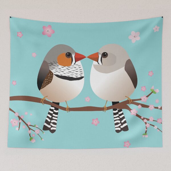 Item preview,  A cute couple of egg shaped zebra finches designed and sold by Bwiselizzy.