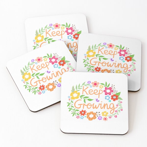 Item preview, Keep Growing Floral Inspirational Illustration designed and sold by Nicola-Rowe.